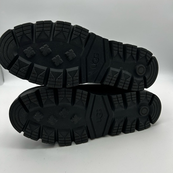 UGG BLACK MERINA WATERPROOF LEATHER PLATFORM BOOTS, WOMEN EUR 38 US 7 - Picture 10 of 11